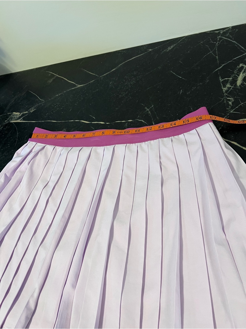 Slazenger Lavender Pleated Tennis Skirt with Pink Waistband - Picture 4 of 5
